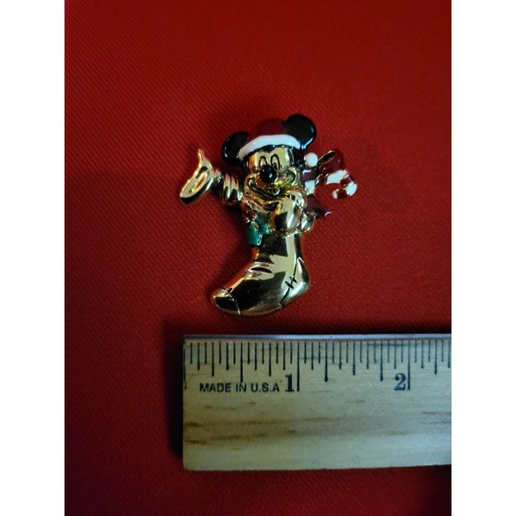 Christmas Mickey Mouse Pin Signed Napier - Picture 7 of 8